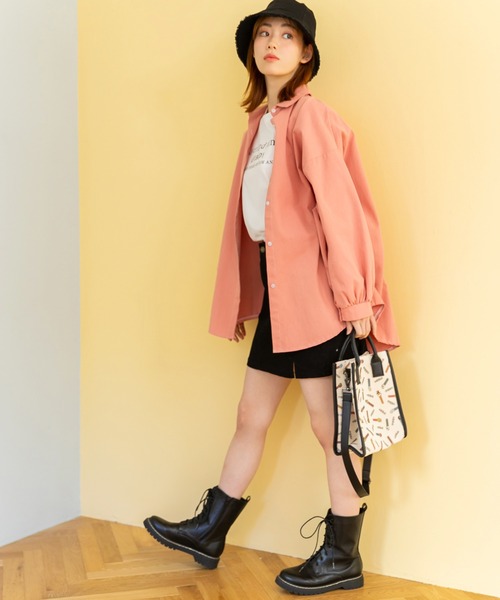 fifth（フィフス）の「オーバーワイドカラーシャツ（シャツ/ブラウス・レディース・ピンク/イエロー・M）」の6枚目の写真
