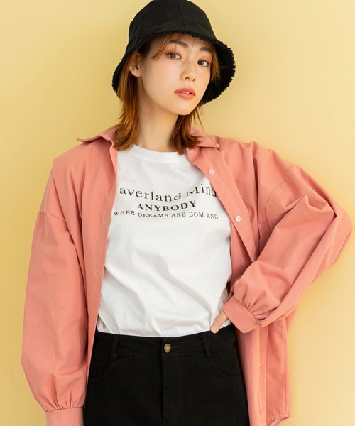 fifth（フィフス）の「オーバーワイドカラーシャツ（シャツ/ブラウス・レディース・ピンク/イエロー・M）」の4枚目の写真