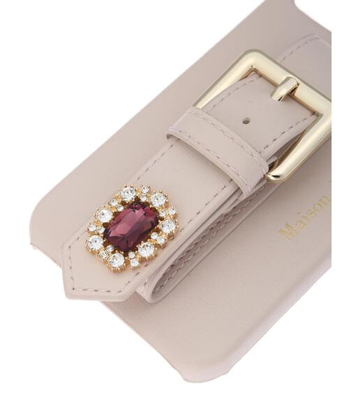 Maison de FLEUR（メゾンドフルール）の「ビジューベルトアイフォン13ケース（スマホケース/カバー・レディース・サックスブルー/ブラック/ピンク・FREE）」の4枚目の写真