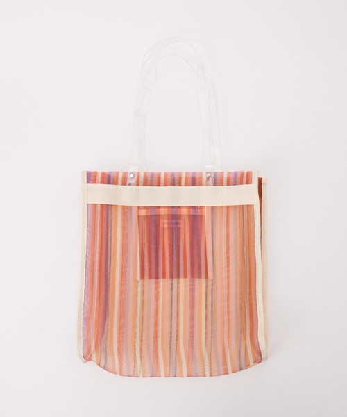 Casselini（キャセリーニ）の「【Casselini/キャセリーニ】プリントチュールトートバッグ（トートバッグ・レディース・オレンジ/グリーン/アイボリー・FREE）」の8枚目の写真