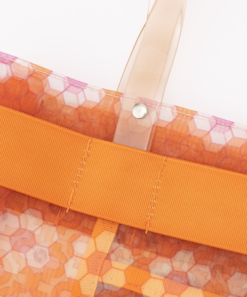 Casselini（キャセリーニ）の「【Casselini/キャセリーニ】プリントチュールトートバッグ（トートバッグ・レディース・オレンジ/グリーン/アイボリー・FREE）」の20枚目の写真