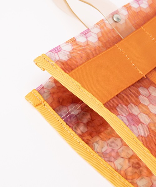 Casselini（キャセリーニ）の「【Casselini/キャセリーニ】プリントチュールトートバッグ（トートバッグ・レディース・オレンジ/グリーン/アイボリー・FREE）」の5枚目の写真