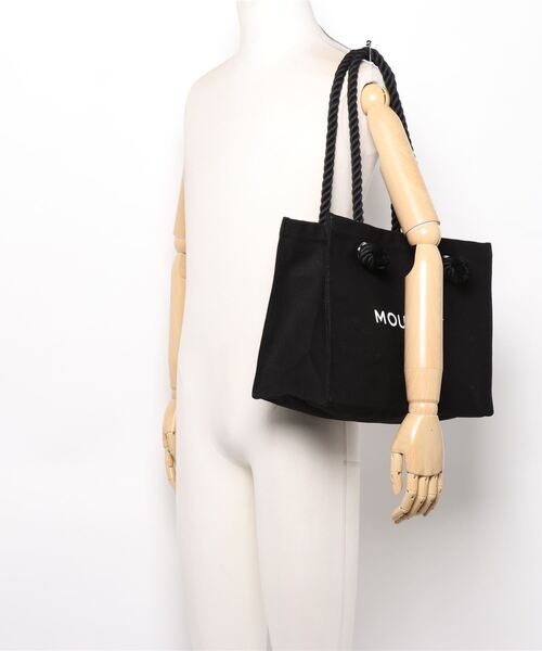 MOUSSY（マウジー）の「MOUSSY SOUVENIR SHOPPER（トートバッグ・レディース・ブラック/ホワイト・FREE）」の3枚目の写真