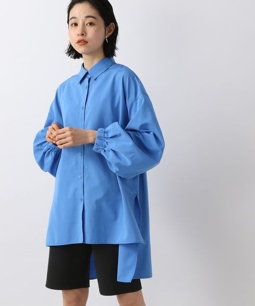 LOWRYS FARM（ローリーズファーム）の「バックテイルロングシャツＬＳ　268524（シャツ/ブラウス・レディース・オフホワイト/ブラック/ブルー・FREE）」の3枚目の写真