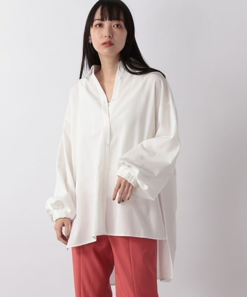 LOWRYS FARM（ローリーズファーム）の「バックテイルロングシャツＬＳ　268524（シャツ/ブラウス・レディース・オフホワイト/ブラック/ブルー・FREE）」の6枚目の写真