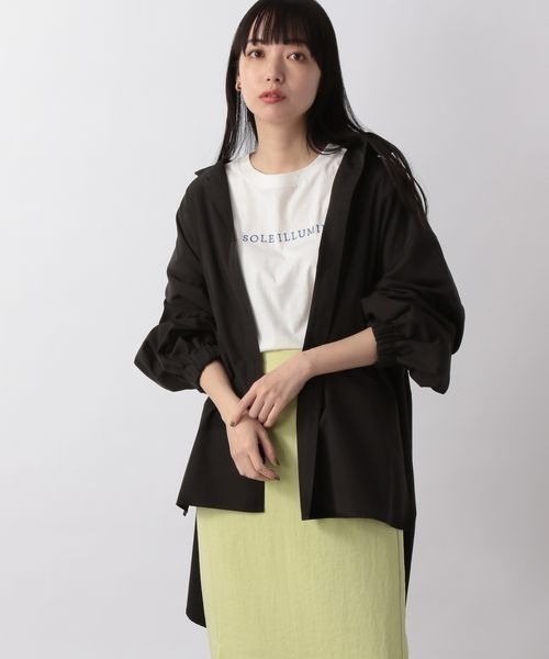 LOWRYS FARM（ローリーズファーム）の「バックテイルロングシャツＬＳ　268524（シャツ/ブラウス・レディース・オフホワイト/ブラック/ブルー・FREE）」の9枚目の写真