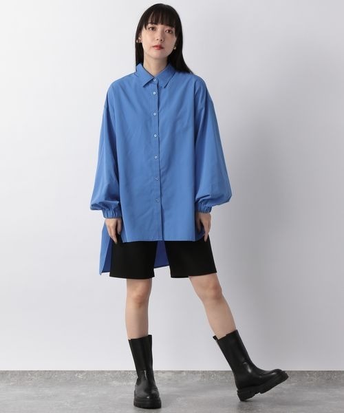 LOWRYS FARM（ローリーズファーム）の「バックテイルロングシャツＬＳ　268524（シャツ/ブラウス・レディース・オフホワイト/ブラック/ブルー・FREE）」の10枚目の写真