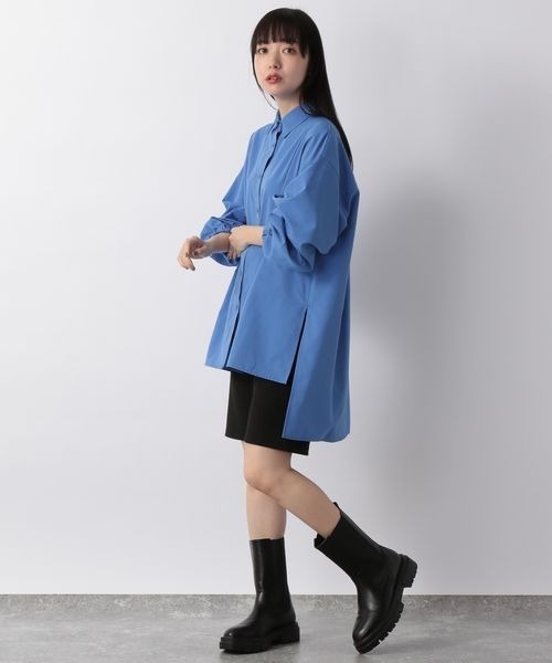 LOWRYS FARM（ローリーズファーム）の「バックテイルロングシャツＬＳ　268524（シャツ/ブラウス・レディース・オフホワイト/ブラック/ブルー・FREE）」の11枚目の写真