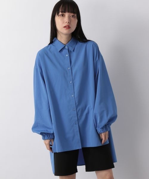 LOWRYS FARM（ローリーズファーム）の「バックテイルロングシャツＬＳ　268524（シャツ/ブラウス・レディース・オフホワイト/ブラック/ブルー・FREE）」の13枚目の写真