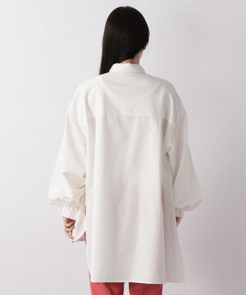 LOWRYS FARM（ローリーズファーム）の「バックテイルロングシャツＬＳ　268524（シャツ/ブラウス・レディース・オフホワイト/ブラック/ブルー・FREE）」の16枚目の写真