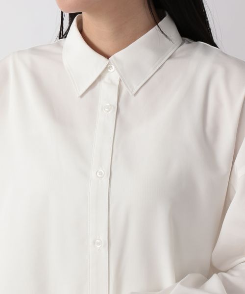 LOWRYS FARM（ローリーズファーム）の「バックテイルロングシャツＬＳ　268524（シャツ/ブラウス・レディース・オフホワイト/ブラック/ブルー・FREE）」の17枚目の写真