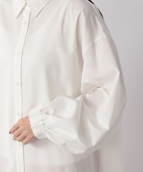 LOWRYS FARM（ローリーズファーム）の「バックテイルロングシャツＬＳ　268524（シャツ/ブラウス・レディース・オフホワイト/ブラック/ブルー・FREE）」の18枚目の写真