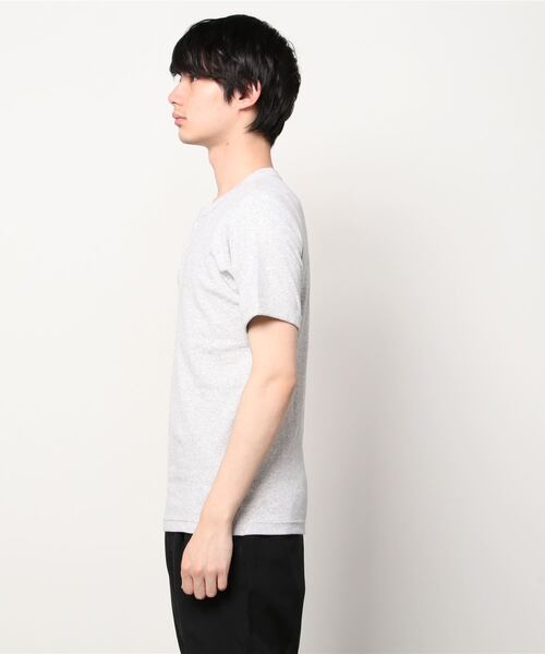 HANES(ヘインズ)の「Hanes ビービーリブヘンリーネックT HM1-T103(Tシャツ/カットソー・メンズ・ホワイト/ブラック/ネイビー/杢グレー・S/M/L/XL)」の5枚目の写真