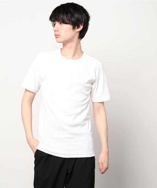 HANES(ヘインズ)の「Hanes ビービーリブヘンリーネックT HM1-T103(Tシャツ/カットソー・メンズ・ホワイト/ブラック/ネイビー/杢グレー・S/M/L/XL)」の8枚目の写真
