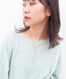 mille blanc（ミルブラン）の「パール付きチェーンネックレス（ネックレス）」