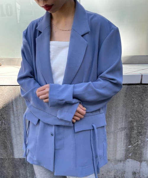 CIAOPANIC（チャオパニック）の「【SUPERTHANKS/スーパーサンクス】HEM SWITCHING ジャケット（テーラードジャケット・レディース・ブラック/ブルー系その他・SMALL）」の18枚目の写真