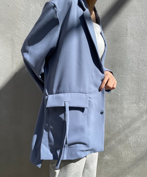 CIAOPANIC（チャオパニック）の「【SUPERTHANKS/スーパーサンクス】HEM SWITCHING ジャケット（テーラードジャケット・レディース・ブラック/ブルー系その他・SMALL）」の14枚目の写真
