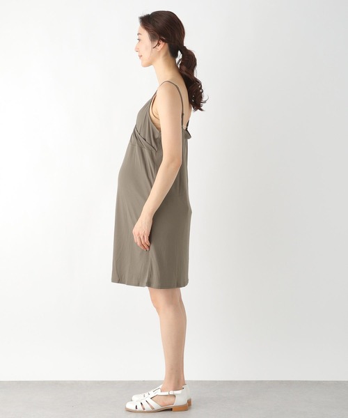 LEPSIM(レプシィム)の「【野尻美穂さんコラボ】マタニティ/Vサテンキリカエワンピース 261488(マタニティウェア/グッズ・レディース・ブラック/カーキ/ベージュ・FREE/TALL)」の10枚目の写真
