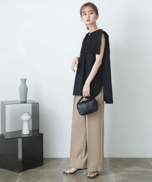 SENSE OF PLACE by URBAN RESEARCH(センスオブプレイスバイアーバンリサーチ)の「ノースリーブセーラースキッパーブラウス(シャツ/ブラウス・レディース・ライトブルー/ブラック/オフホワイト・ONE)」の17枚目の写真