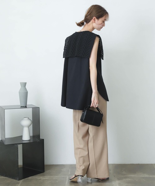 SENSE OF PLACE by URBAN RESEARCH(センスオブプレイスバイアーバンリサーチ)の「ノースリーブセーラースキッパーブラウス(シャツ/ブラウス・レディース・ライトブルー/ブラック/オフホワイト・ONE)」の19枚目の写真