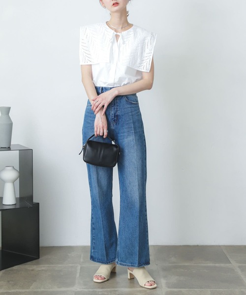 SENSE OF PLACE by URBAN RESEARCH(センスオブプレイスバイアーバンリサーチ)の「ノースリーブセーラースキッパーブラウス(シャツ/ブラウス・レディース・ライトブルー/ブラック/オフホワイト・ONE)」の10枚目の写真