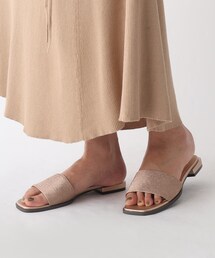 OPAQUE.CLIP | メタルコードフラットミュールサンダル(サンダル)