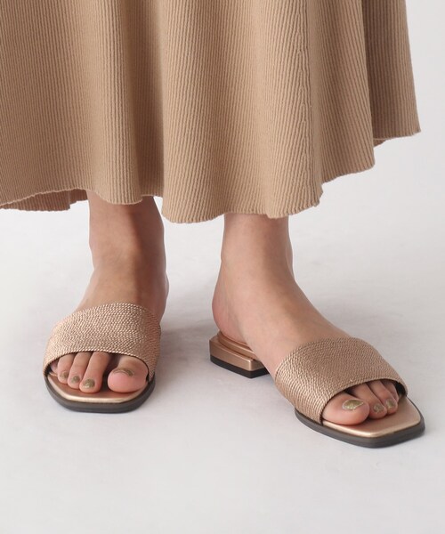 OPAQUE.CLIP（オペークドットクリップ）の「◆メタルコードフラットミュールサンダル（サンダル・レディース・ブラック/ピンクゴールド/ブロンズ・03/02）」の16枚目の写真