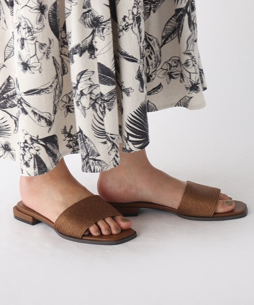 OPAQUE.CLIP（オペークドットクリップ）の「◆メタルコードフラットミュールサンダル（サンダル・レディース・ブラック/ピンクゴールド/ブロンズ・03/02）」の18枚目の写真