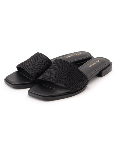 OPAQUE.CLIP（オペークドットクリップ）の「◆メタルコードフラットミュールサンダル（サンダル・レディース・ブラック/ピンクゴールド/ブロンズ・03/02）」の4枚目の写真