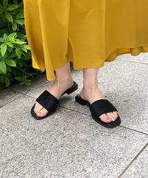 OPAQUE.CLIP | メタルコードフラットミュールサンダル(サンダル)