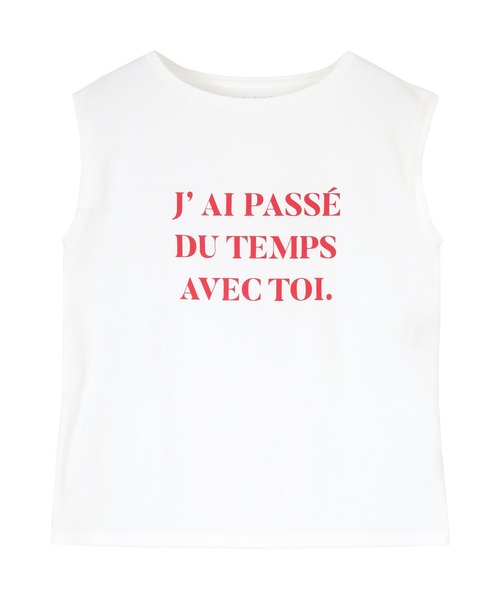 titivate（ティティベイト）の「ﾌﾚﾝﾁｽﾘｰﾌﾞﾛｺﾞTｼｬﾂ（Tシャツ/カットソー・レディース・ホワイト系その他/ブルー系その他/ホワイト系その他2・FREE）」の4枚目の写真