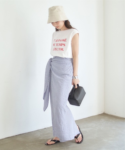 titivate（ティティベイト）の「ﾌﾚﾝﾁｽﾘｰﾌﾞﾛｺﾞTｼｬﾂ（Tシャツ/カットソー・レディース・ホワイト系その他/ブルー系その他/ホワイト系その他2・FREE）」の10枚目の写真