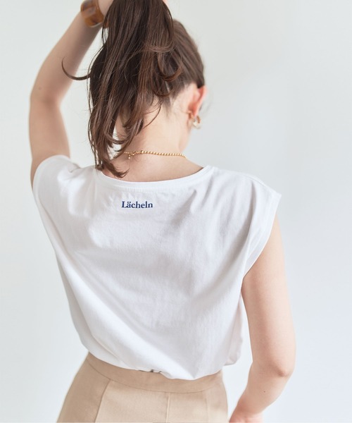 titivate（ティティベイト）の「ﾌﾚﾝﾁｽﾘｰﾌﾞﾛｺﾞTｼｬﾂ（Tシャツ/カットソー・レディース・ホワイト系その他/ブルー系その他/ホワイト系その他2・FREE）」の8枚目の写真