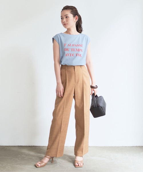 titivate（ティティベイト）の「ﾌﾚﾝﾁｽﾘｰﾌﾞﾛｺﾞTｼｬﾂ（Tシャツ/カットソー・レディース・ホワイト系その他/ブルー系その他/ホワイト系その他2・FREE）」の20枚目の写真