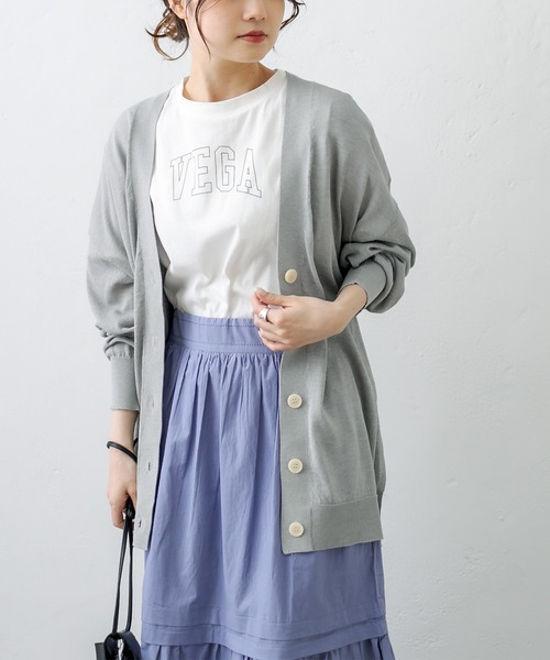 PUAL CE CIN(ピュアルセシン)の「【WEB限定】接触冷感カーディガン+ロゴTシャツアンサンブル(アンサンブル・レディース・ホワイト/ブラック/グレー・FREE)」の11枚目の写真