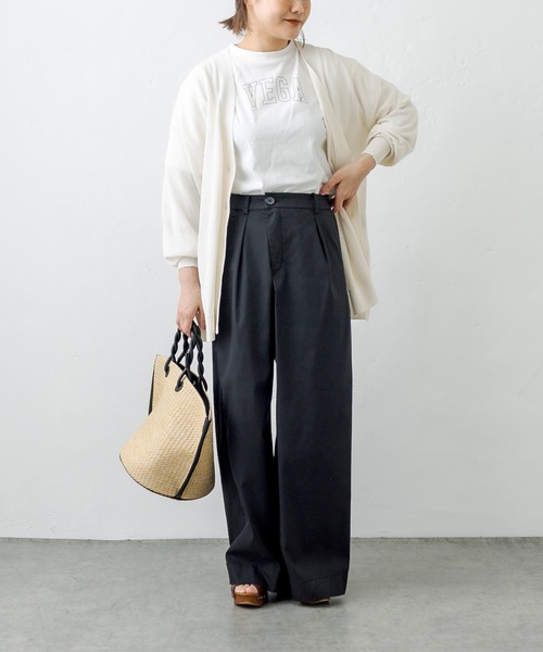 PUAL CE CIN(ピュアルセシン)の「【WEB限定】接触冷感カーディガン+ロゴTシャツアンサンブル(アンサンブル・レディース・ホワイト/ブラック/グレー・FREE)」の13枚目の写真