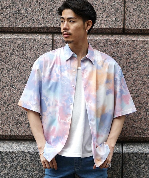 JOKER（ジョーカー）の「弾ける、夏の総柄。ルーズシルエットアロハシャツ メンズ春服（シャツ/ブラウス・メンズ・ホワイト系1/ホワイト系2/ホワイト系3/ブラック系1/ブラック系2/ブラック系3/ブラック系4/ブラック系5/グレー系1/ブルー系1・M/L/XL）」の15枚目の写真