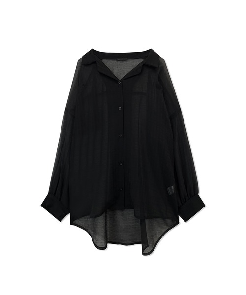 ANDGEEBEE（アンジービー）の「カイキンシアーシャツ（シャツ/ブラウス・レディース・ブラック/グレー・MEDIUM）」の6枚目の写真