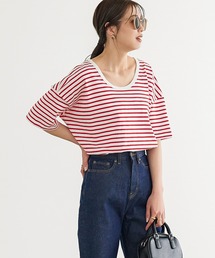 前後2wayボーダービッグTシャツ