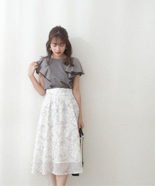 PROPORTION BODY DRESSING（プロポーションボディドレッシング）の「チェーン刺繍フラワースカート / 1212120412（スカート・レディース・パープル/ホワイト系その他・SMALL/MEDIUM）」の10枚目の写真