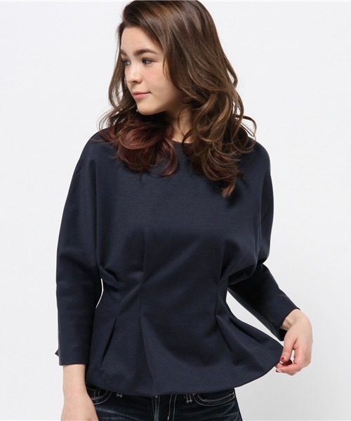 OUTLET(アウトレット)の「【CAPRICIEUX LE'MAGE】ペプラムT(Tシャツ/カットソー・レディース・ブラック/ネイビー/ホワイト・FREE)」の3枚目の写真