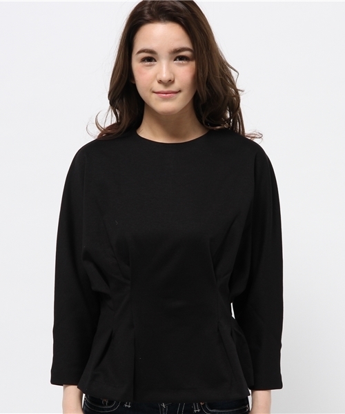 OUTLET(アウトレット)の「【CAPRICIEUX LE'MAGE】ペプラムT(Tシャツ/カットソー・レディース・ブラック/ネイビー/ホワイト・FREE)」の4枚目の写真