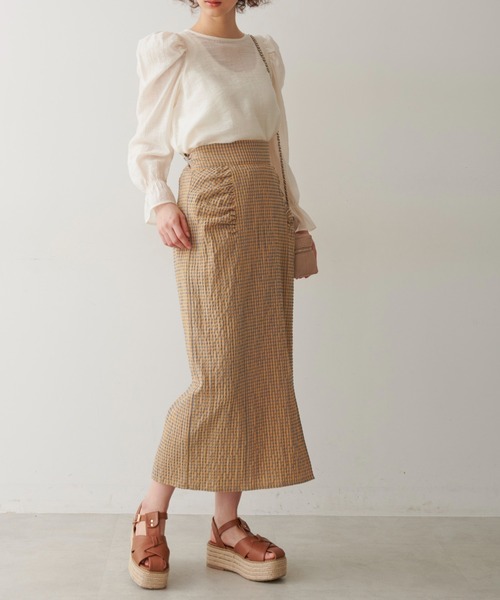 FREE'S MART（フリーズマート）の「◇パフスリーブシアーブラウス（シャツ/ブラウス・レディース・ホワイト/ブラック/オレンジ・FREE）」の7枚目の写真