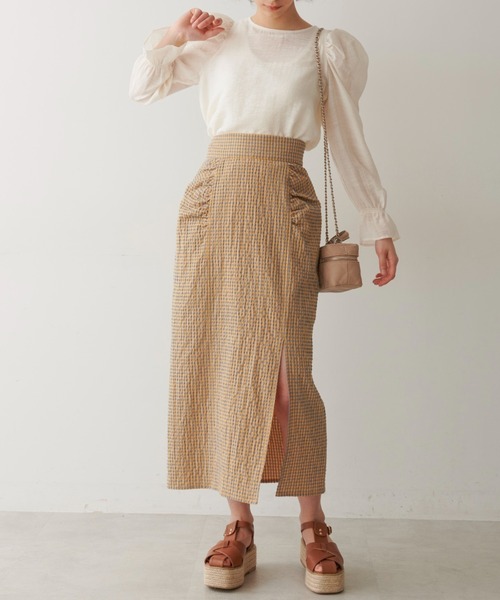 FREE'S MART（フリーズマート）の「◇パフスリーブシアーブラウス（シャツ/ブラウス・レディース・ホワイト/ブラック/オレンジ・FREE）」の8枚目の写真