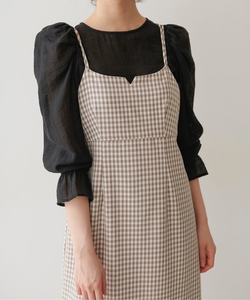 FREE'S MART（フリーズマート）の「◇パフスリーブシアーブラウス（シャツ/ブラウス・レディース・ホワイト/ブラック/オレンジ・FREE）」の11枚目の写真