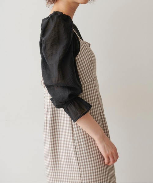 FREE'S MART（フリーズマート）の「◇パフスリーブシアーブラウス（シャツ/ブラウス・レディース・ホワイト/ブラック/オレンジ・FREE）」の13枚目の写真