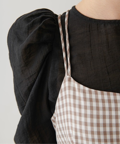 FREE'S MART（フリーズマート）の「◇パフスリーブシアーブラウス（シャツ/ブラウス・レディース・ホワイト/ブラック/オレンジ・FREE）」の14枚目の写真