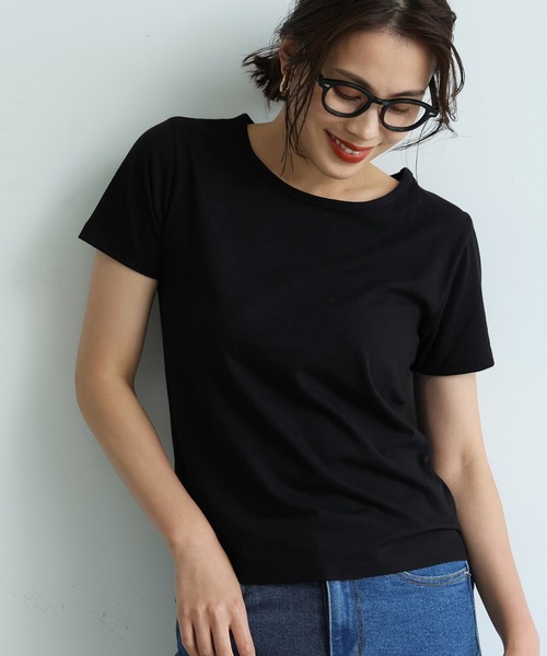 coca（coca）（コカ）の「風合い抜群丸胴コンパクトTee（Tシャツ/カットソー・レディース・レッド/ホワイト/ブラック・S/M/L）」の3枚目の写真