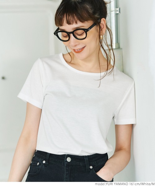 coca（coca）（コカ）の「風合い抜群丸胴コンパクトTee（Tシャツ/カットソー・レディース・レッド/ホワイト/ブラック・S/M/L）」の6枚目の写真