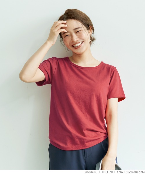 coca（coca）（コカ）の「風合い抜群丸胴コンパクトTee（Tシャツ/カットソー・レディース・レッド/ホワイト/ブラック・S/M/L）」の7枚目の写真